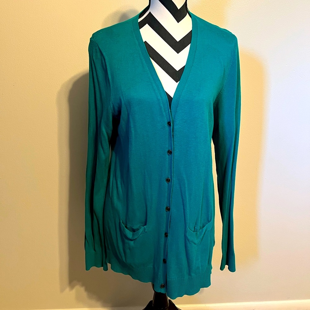 Maurices Size L Green Cardigan